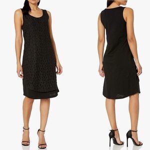 Tribal Black Lace Sleeveless Dress Size Large